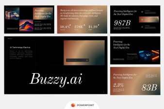 AI Technology Dark Gradient PowerPoint Template